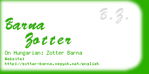 barna zotter business card